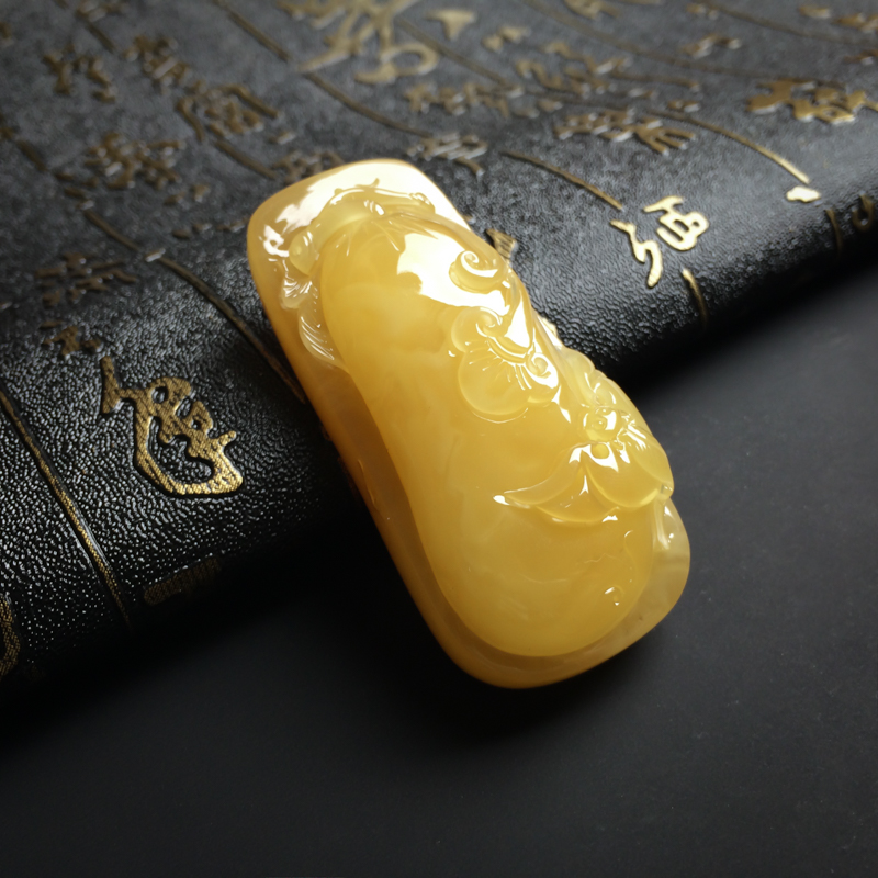 天然满蜜糖色福瓜吊坠 - 红掌柜