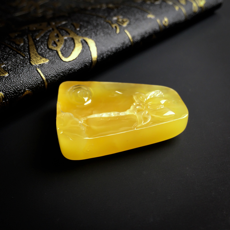 波罗的海天然蜜蜡一品清廉吊坠 - 红掌柜