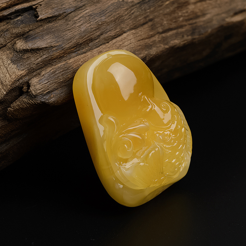 天然满蜜鸡油黄蜜蜡吊坠 - 红掌柜