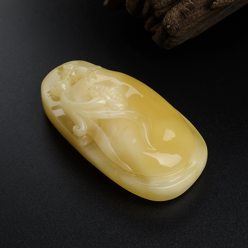 波罗的海天然满蜜蜜蜡福瓜吊坠 - 红掌柜