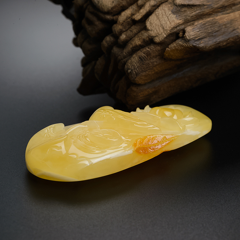 波罗的海天然鸡油黄蜜蜡一品清廉吊坠 - 红掌柜