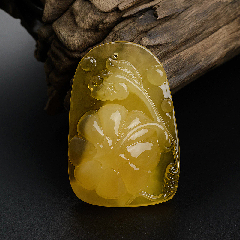 波罗的海天然金包蜜一品清廉吊坠 - 红掌柜