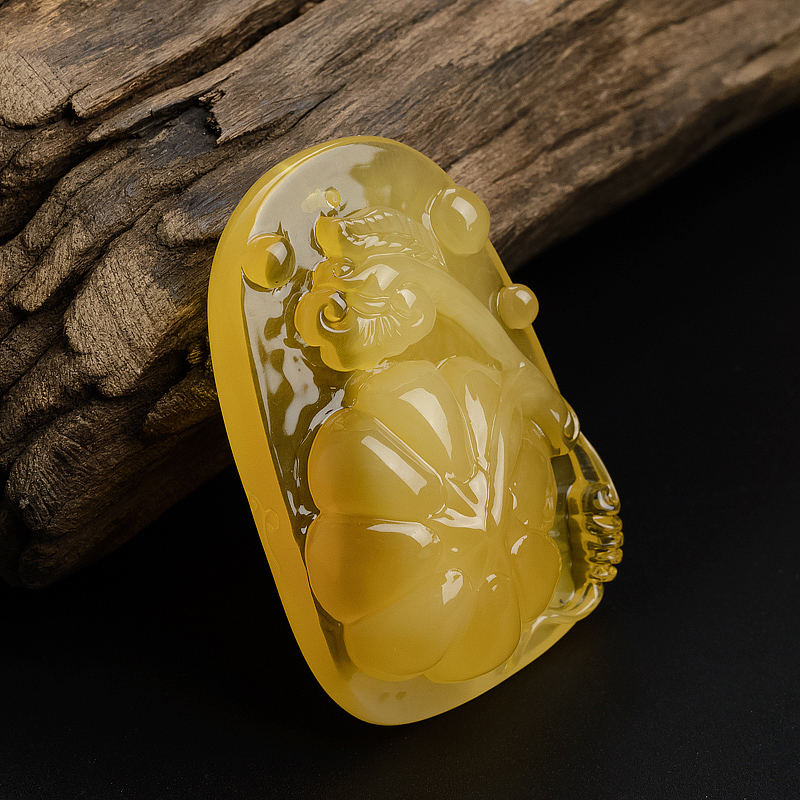 天然金包蜜一品清廉吊坠 - 红掌柜