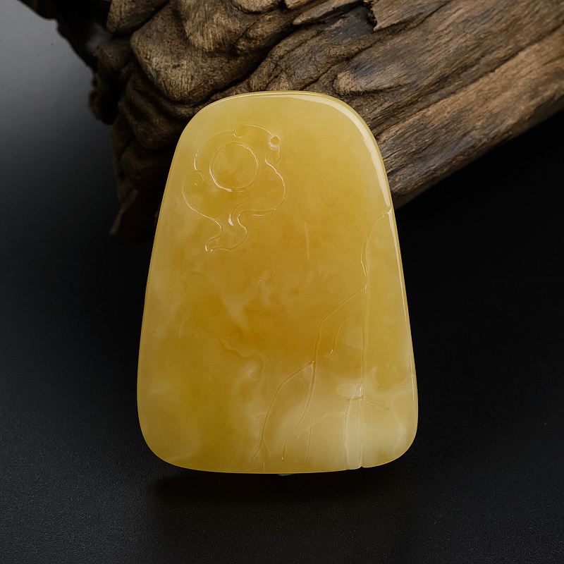 波罗的海天然蜜蜡鸡油黄代代富足吊坠-红掌柜