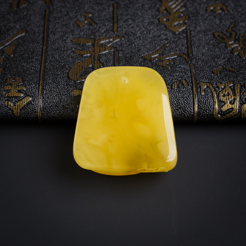 波罗的海天然鸡油黄满蜜蜜蜡吊坠-红掌柜