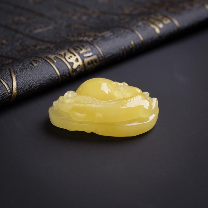 波罗的海鸡油黄满蜜蜜蜡吊坠-红掌柜