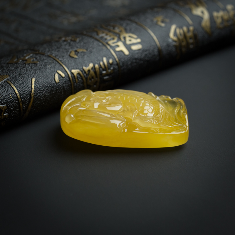 波罗的海鸡油黄金绞蜜蜜蜡吊坠-红掌柜