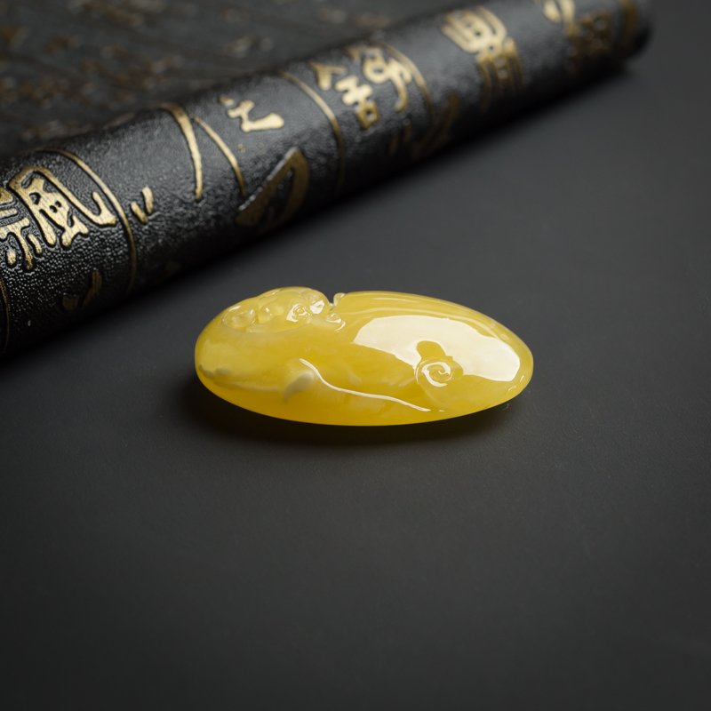 波罗的海天然满蜜鸡油黄蜜蜡吊坠-红掌柜