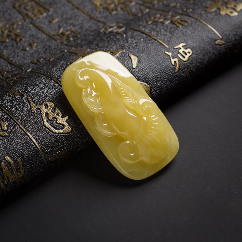 鸡油黄如意吊坠-红掌柜