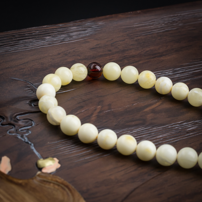 蜜蜡108手串-红掌柜