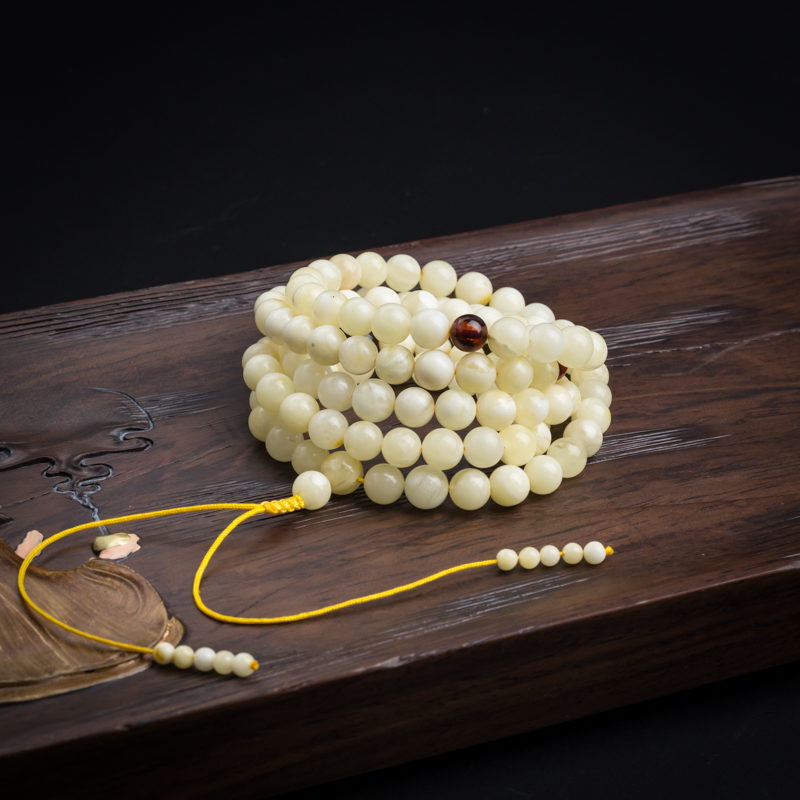 白花蜜108手串-红掌柜