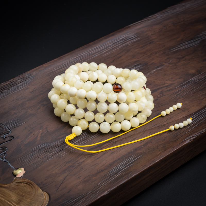 白花蜜蜜蜡手串-红掌柜