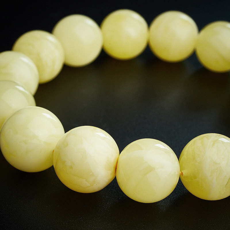 蜜蜡白花蜜手串-红掌柜