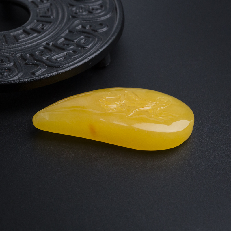 满蜜鸡油黄蜜蜡吊坠-红掌柜