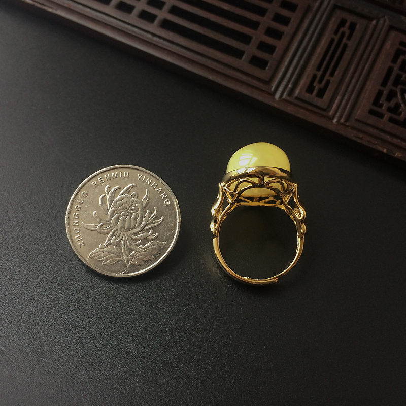 蜜蜡戒指 - 红掌柜