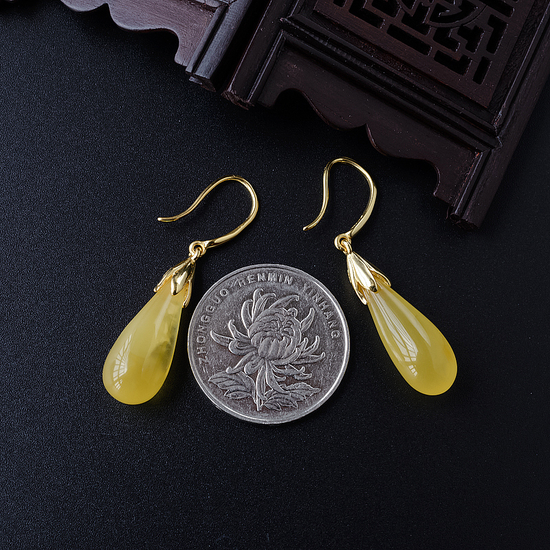 波罗的海蜜蜡耳环 - 红掌柜