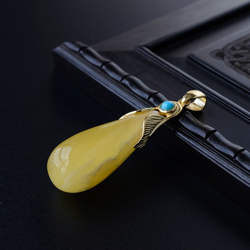 波罗的海天然蜜蜡水滴吊坠-红掌柜