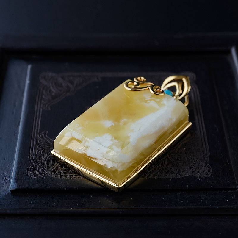 白花蜜无事牌吊坠-红掌柜