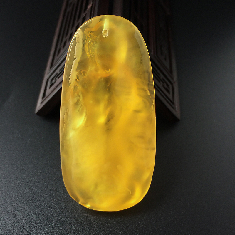 蜜蜡观音吊坠-红掌柜