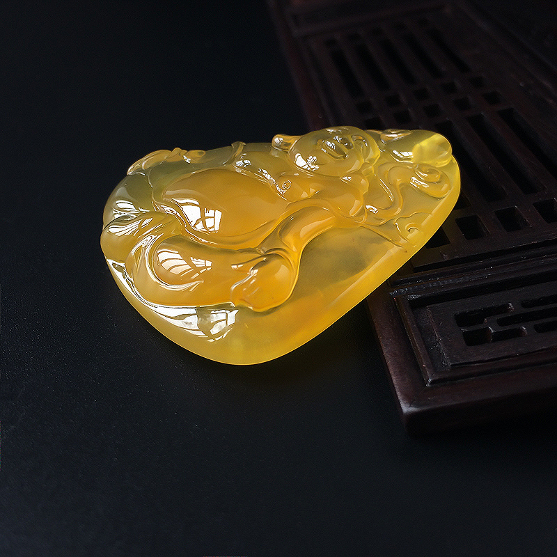 波罗的海蜜蜡佛吊坠-红掌柜