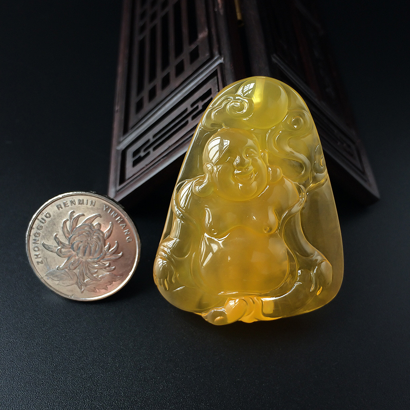 蜜蜡佛吊坠-红掌柜