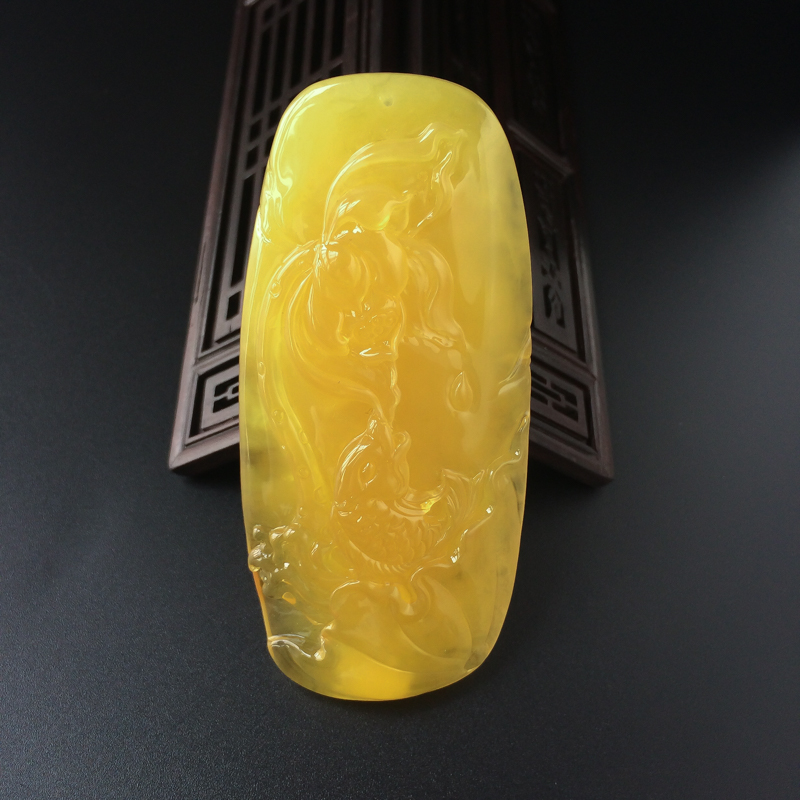 波罗的海天然鸡油黄金包蜜一品清廉吊坠 - 红掌柜