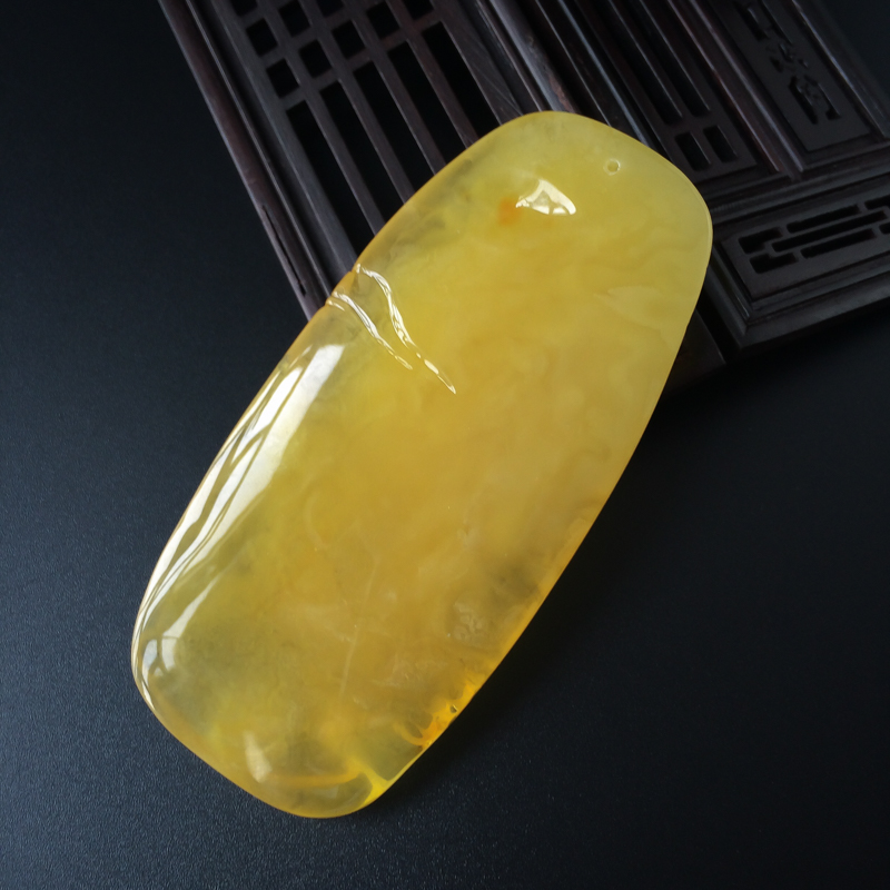 鸡油黄金包蜜一品清廉吊坠 - 红掌柜