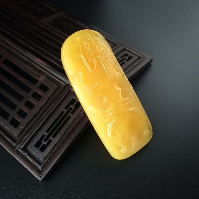 天然鸡油黄金包蜜佛吊坠 - 红掌柜