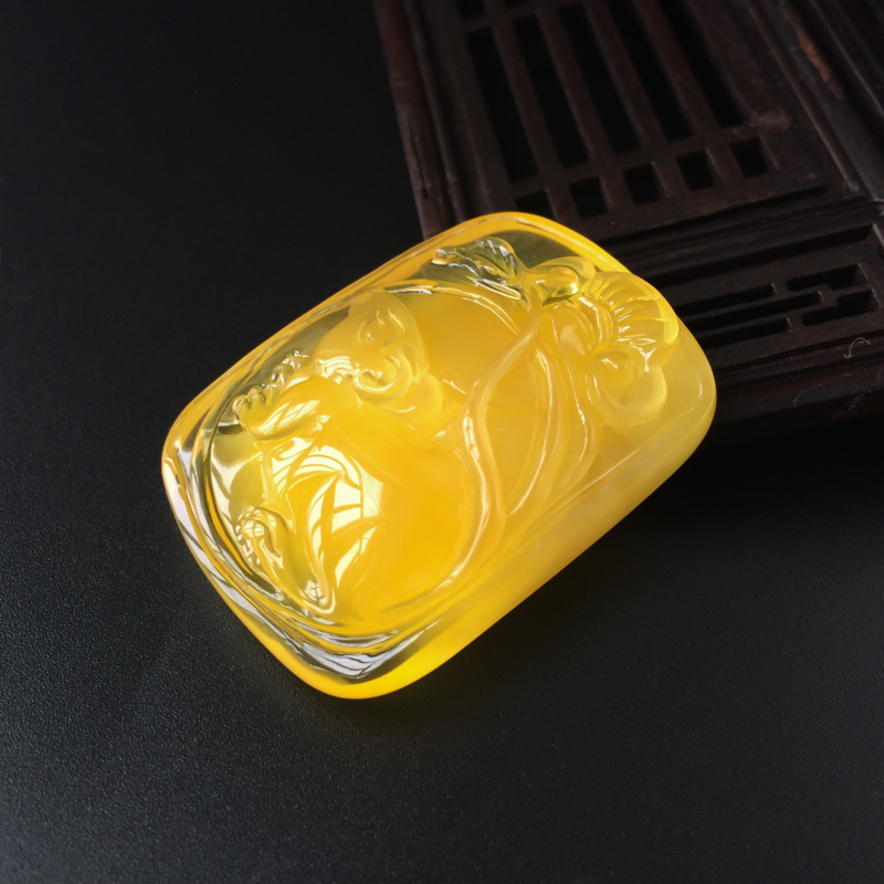 蜜蜡吊坠 - 红掌柜