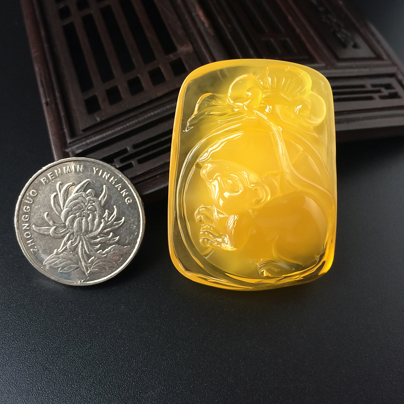 天然蜜蜡吊坠 - 红掌柜