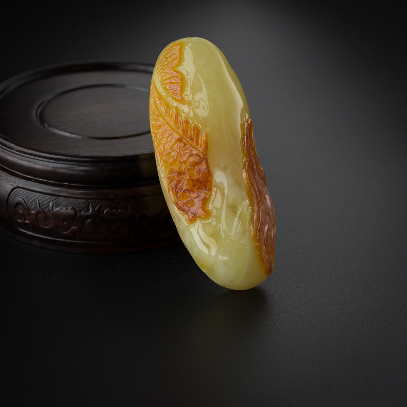 天然满蜜蜜蜡年年有鱼吊坠-红掌柜