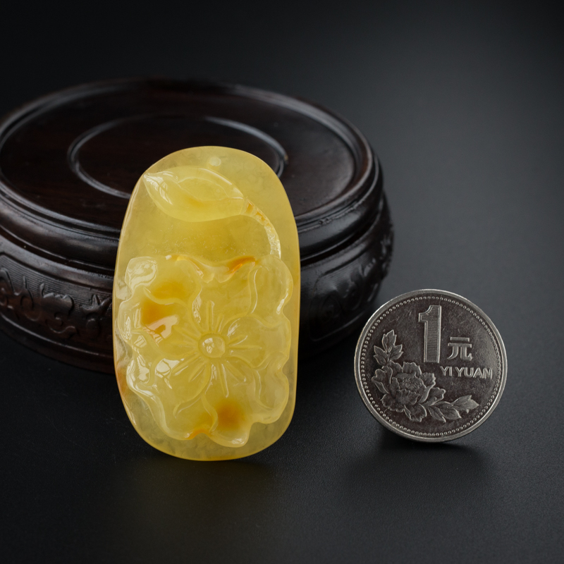 鸡油黄蜜蜡吊坠-红掌柜