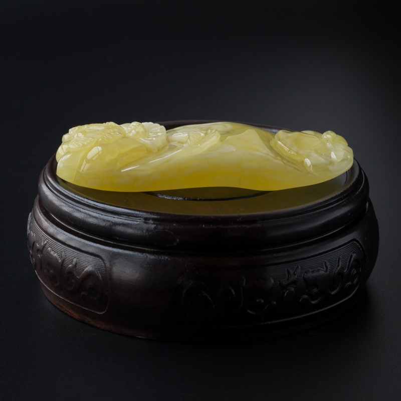 波罗的海天然满蜜黄白蜜蜡吊坠-红掌柜