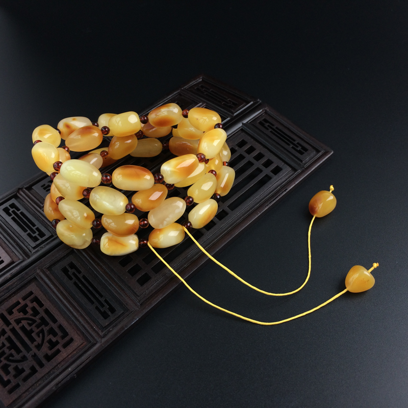 带皮鸡油黄蜜蜡-红掌柜