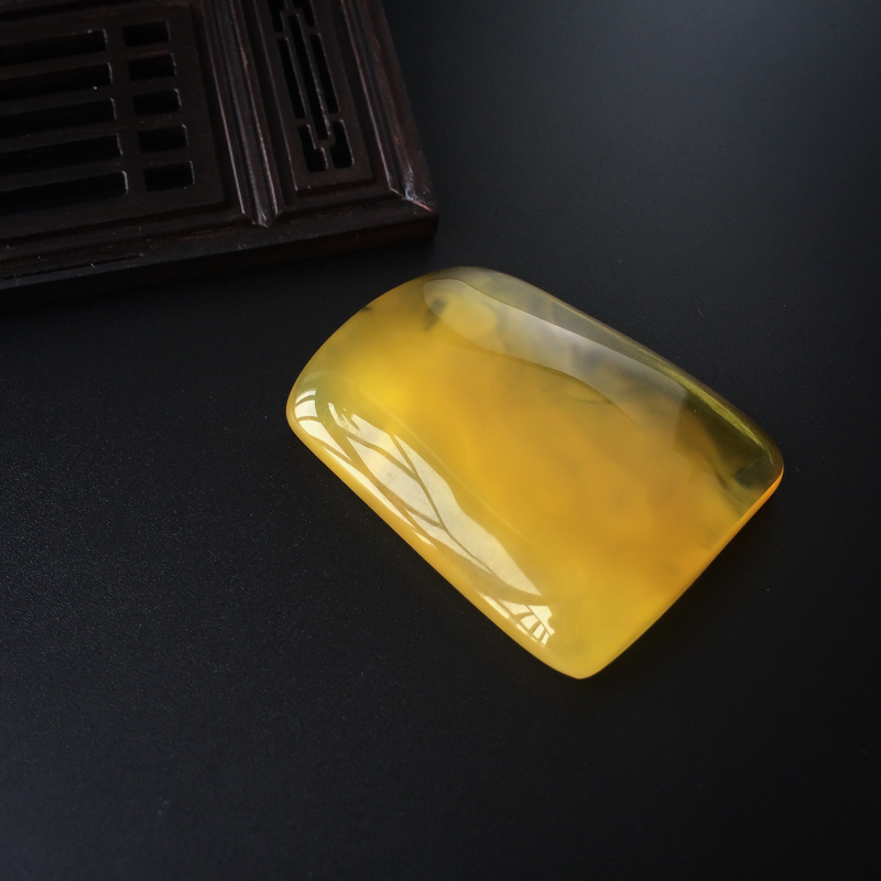 金包蜜蜜蜡无事牌吊坠-红掌柜