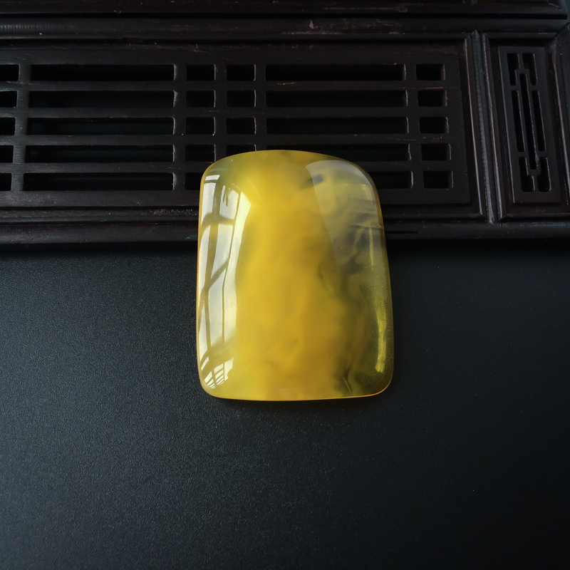 波罗的海天然金包蜜蜜蜡无事牌吊坠-红掌柜