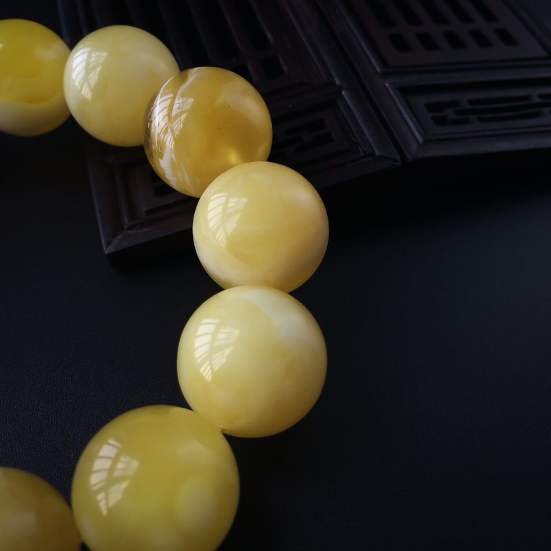 17mm波罗的海天然蜜蜡手串-红掌柜