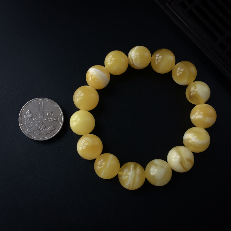 白花蜜蜜蜡手串-红掌柜