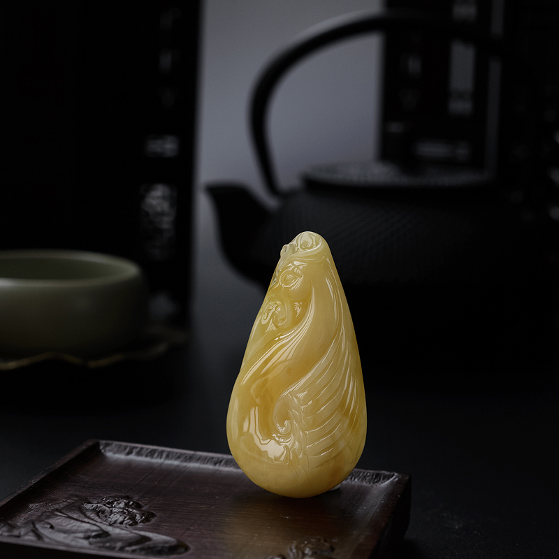 满蜜黄白蜜古凤吊坠 - 红掌柜