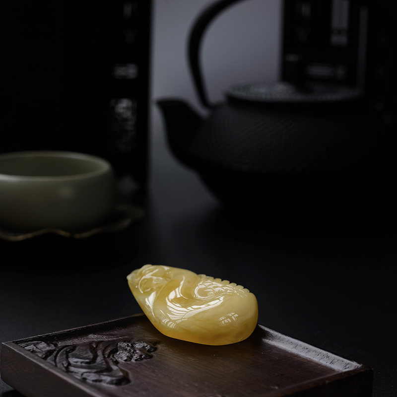 波罗的海黄白蜜古凤吊坠 - 红掌柜