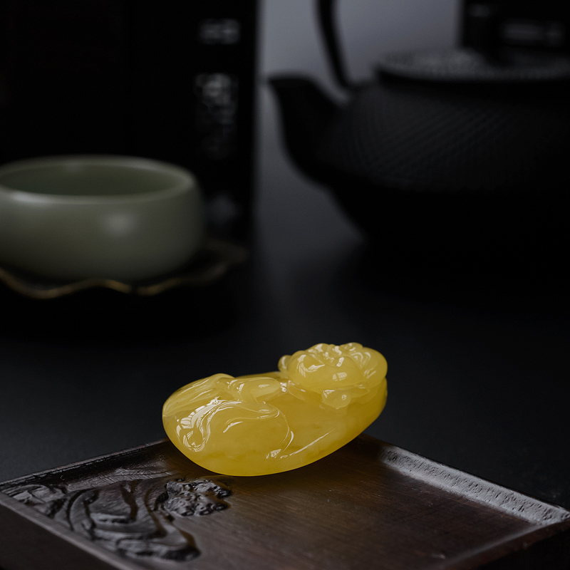 蜜蜡佛吊坠 - 红掌柜