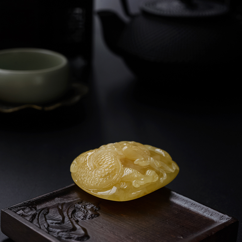 满蜜糖色蜜蜡吊坠 - 红掌柜