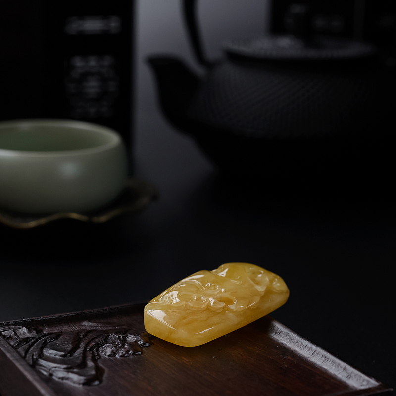 波罗的海蜜蜡古凤吊坠 - 红掌柜