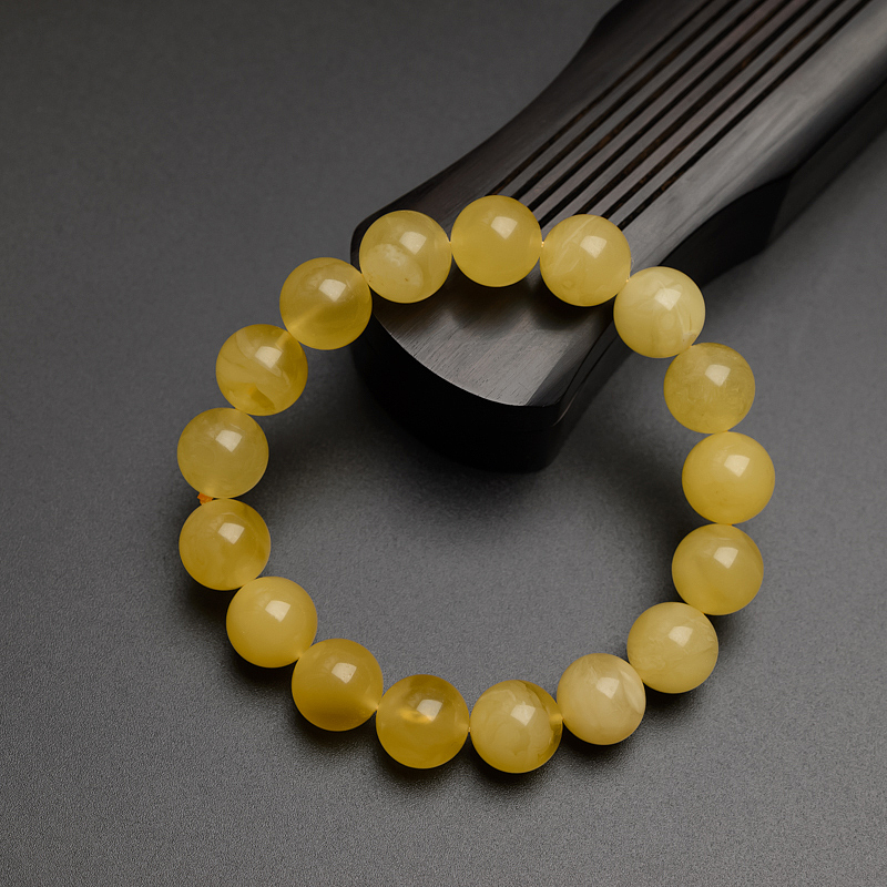 12.5mm蜜蜡手串-红掌柜