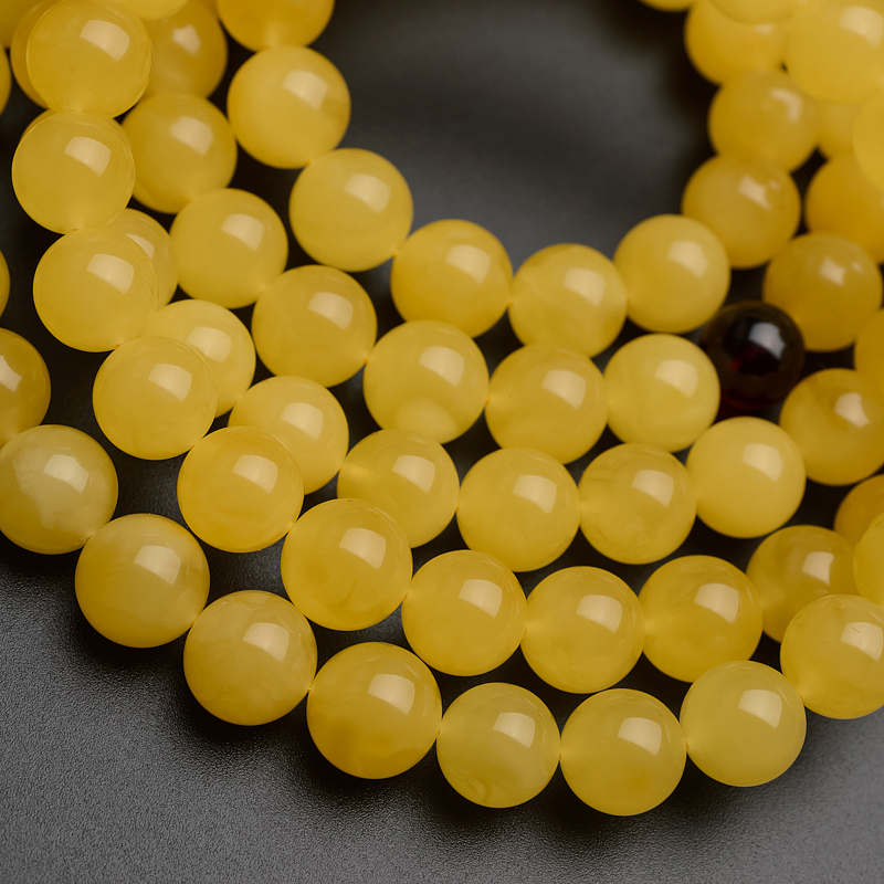 10.5mm波罗的海天然满蜜蜜蜡佛珠-红掌柜