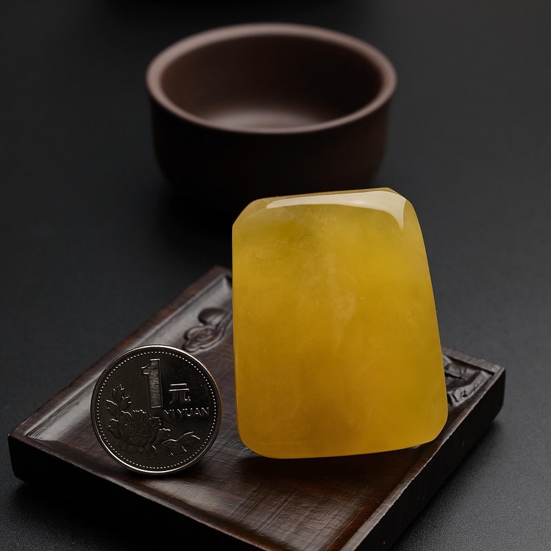 蜜蜡无事牌-红掌柜