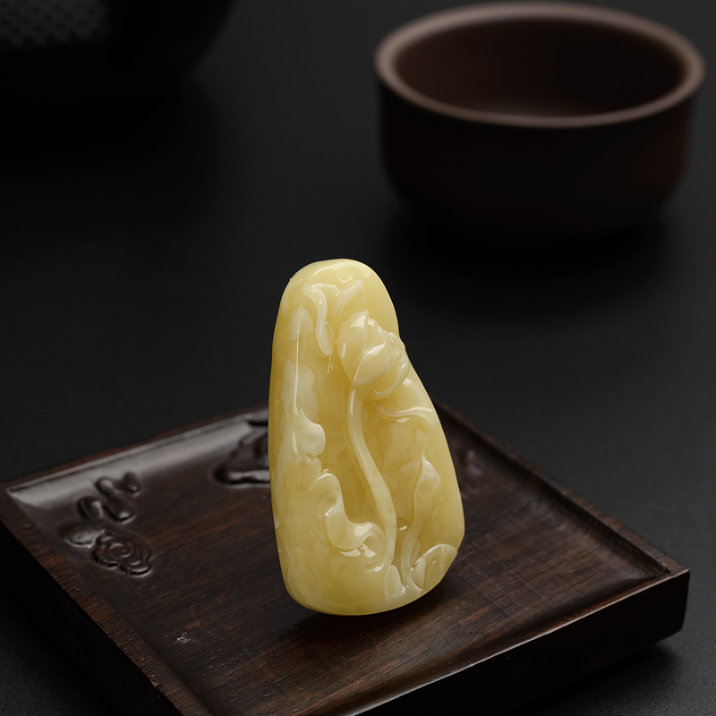 满蜜黄白蜜一品清廉吊坠 - 红掌柜