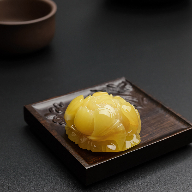 糖色蜜蜡牡丹花 - 红掌柜