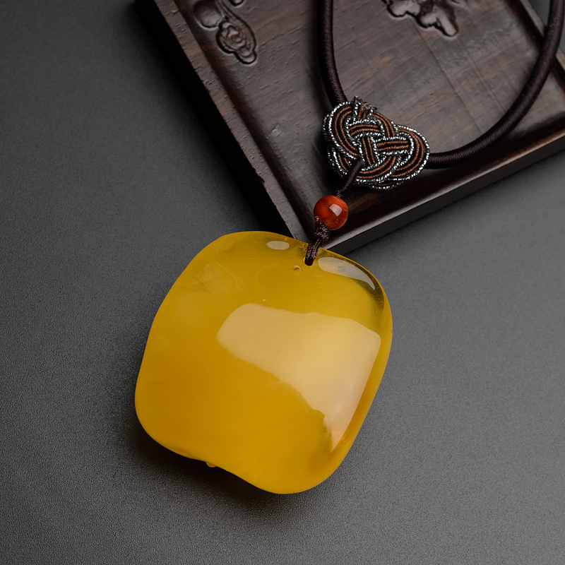 波罗的海天然金包蜜吊坠 - 红掌柜