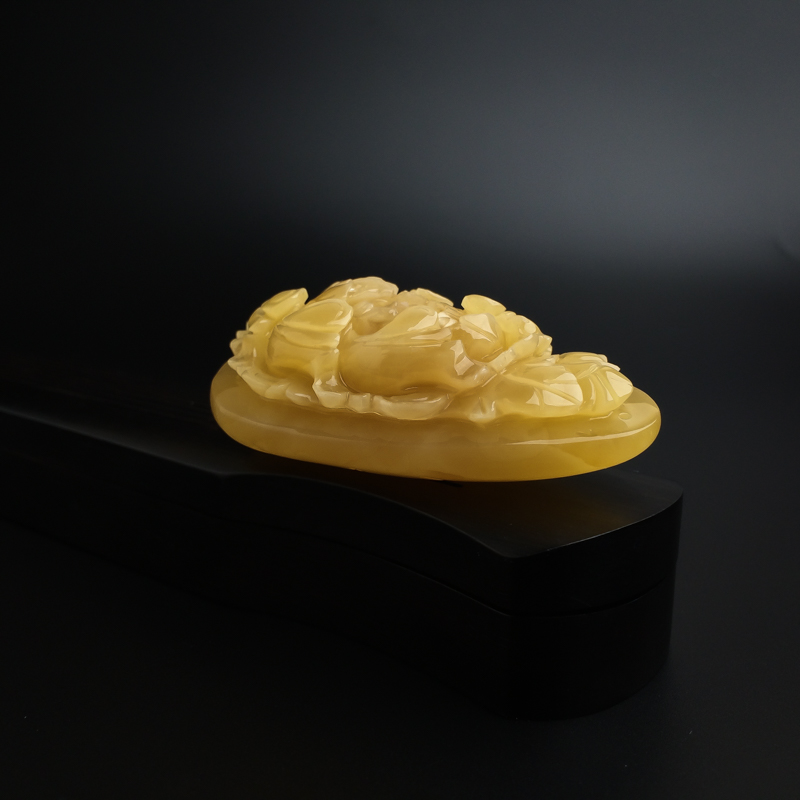 波罗的海天然蜜蜡牡丹花吊坠-红掌柜